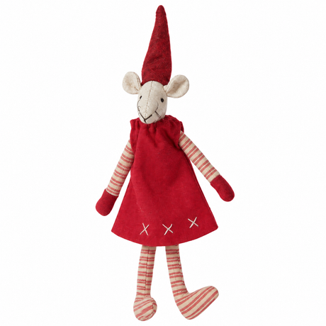 Nelli the Christmas mouse with magnets in her paws, 20 cm tall, from Speedtsberg