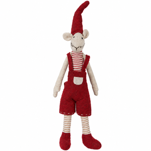 Christmas mouse Noa with magnets in its paws, 20 cm tall, from Speedtsberg