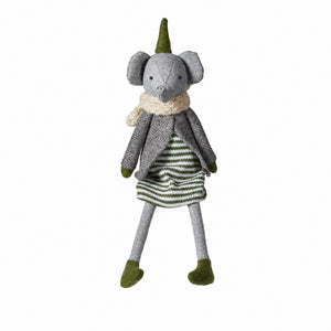 Elephant with gray-green clothes
