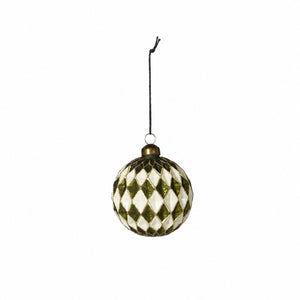 Christmas bauble Olive green/off-white