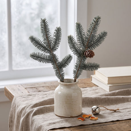 Spruce branches with frost 28 cm long