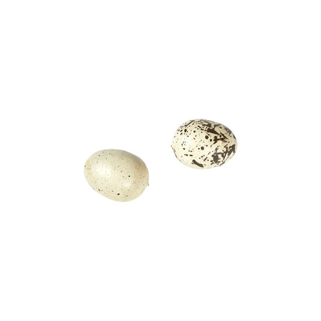 Små påskeæg i naturfarvet med brune aftegninger