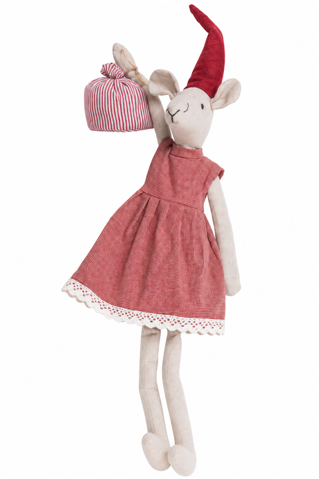 Christmas mouse Nelli with sack from Speedtsberg