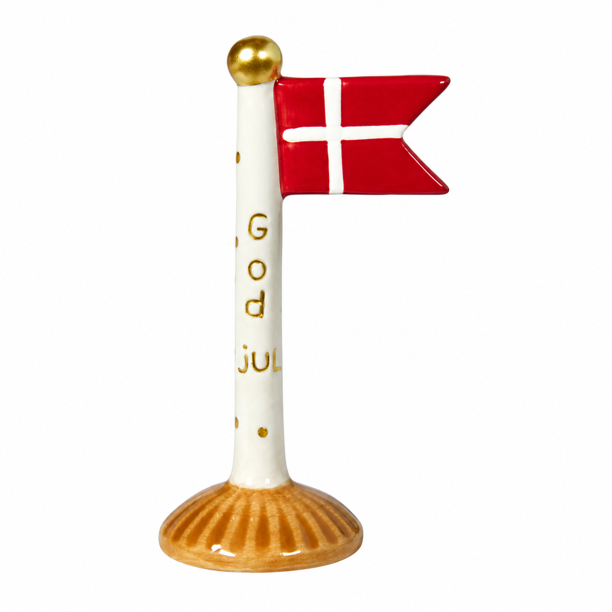 Ceramic flag with orange base and 'Merry Christmas' from Speedtsberg