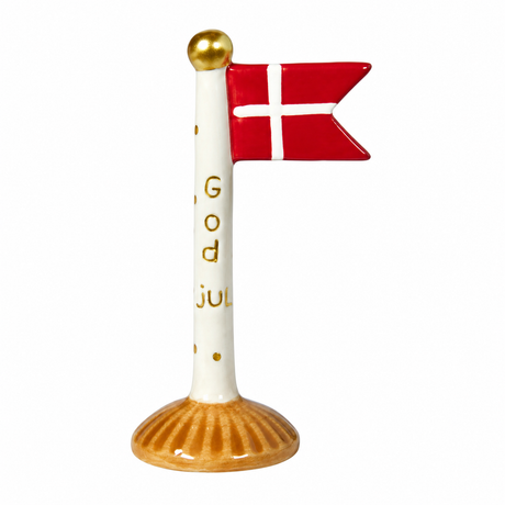 Ceramic flag with orange base and 'Merry Christmas' from Speedtsberg