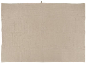 Beige Liseleje bath towel from Ib Laursen, unfolded and showing visible waffle texture