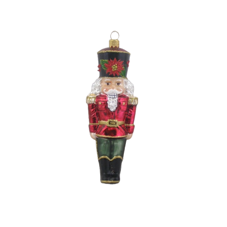 Julekugle Nøddeknækker med julestjerne