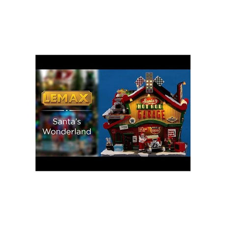 Santa's hot rod garage
