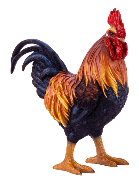 Hane i polyresin til dekoration