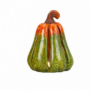 Pumpkin with LED lights 21 cm high