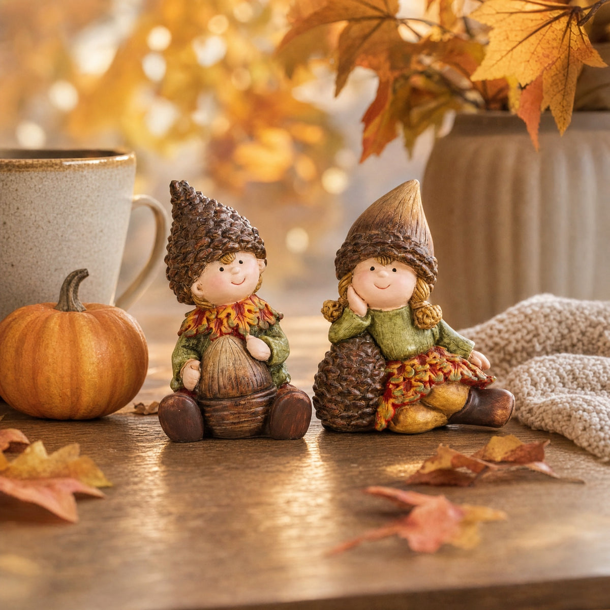 Sitting autumn children