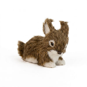 Rabbit with faux fur 7 cm tall