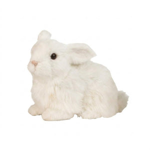 Rabbit with faux fur 14 cm tall