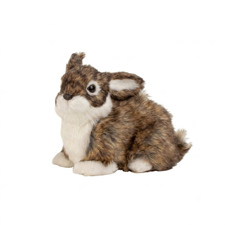 Rabbit with faux fur 14 cm tall