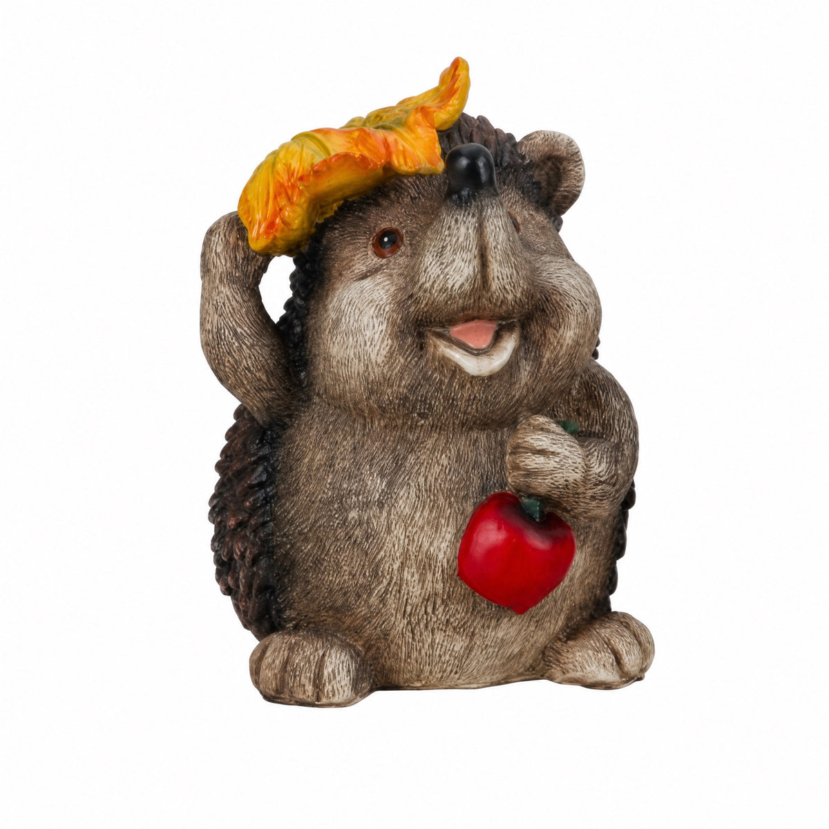Hedgehog with autumn decorations