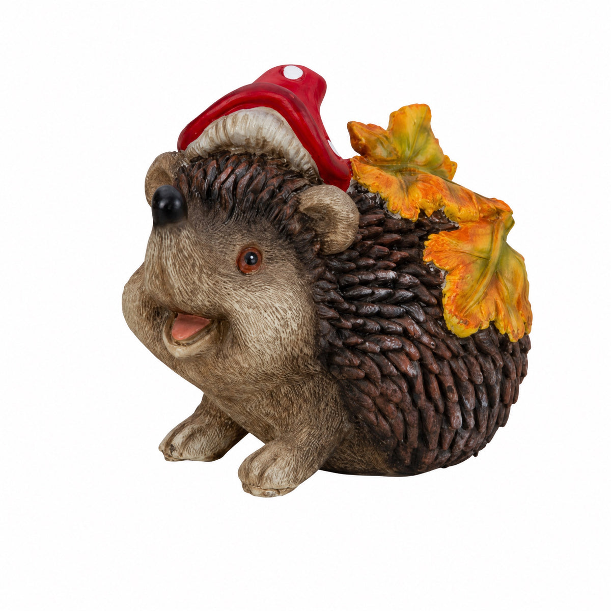 Hedgehog with autumn decorations