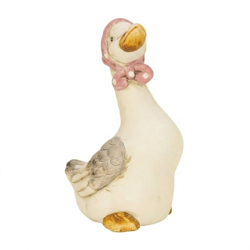 Goose with scarf 13 cm tall