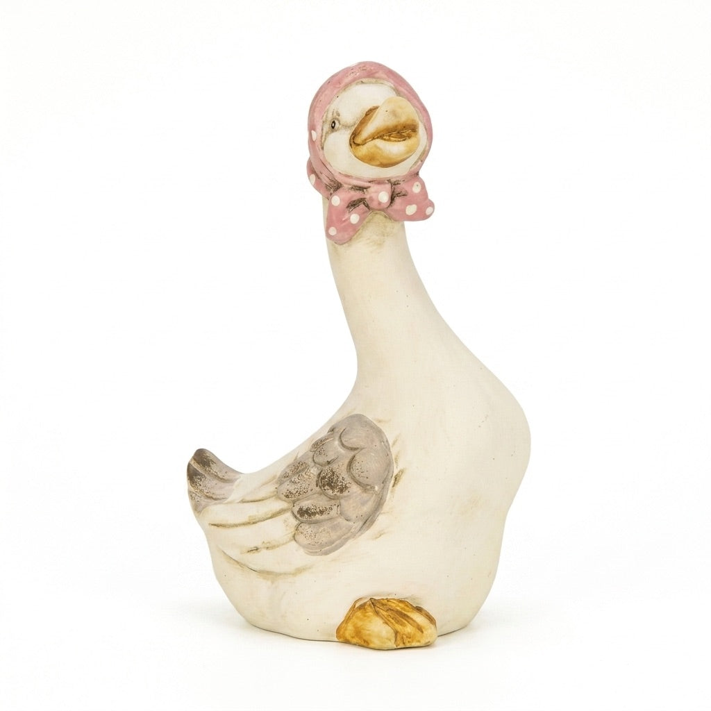Goose with scarf 19 cm tall