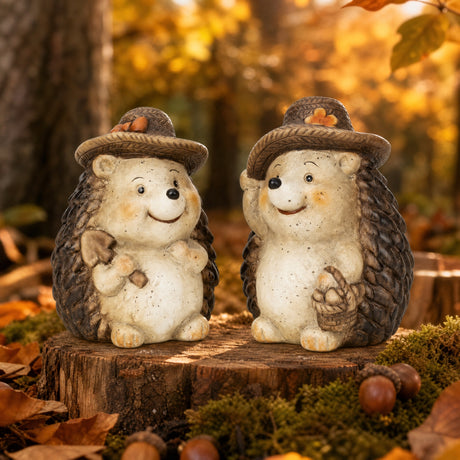 Hedgehog with hat 17 cm tall