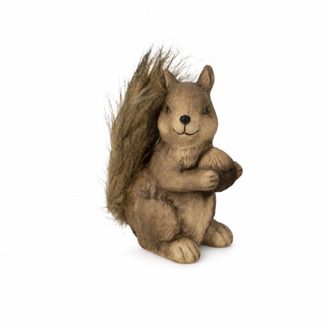 Squirrel with pine cone/acorn