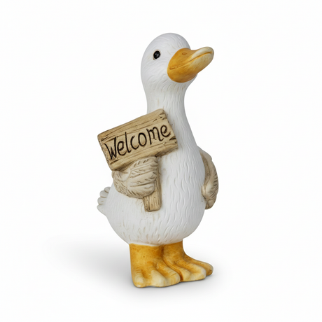 Gås med skilt figur i keramik