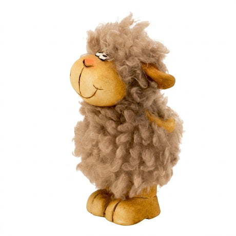 Standing sheep with fur 10 cm high