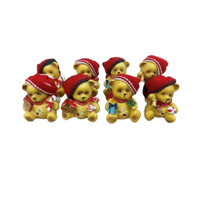 Bamse med strikket hue