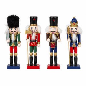 Wooden nutcracker figures, 18 cm tall, in 4 variants