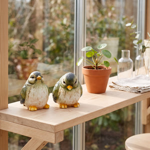Green birds 12 cm tall