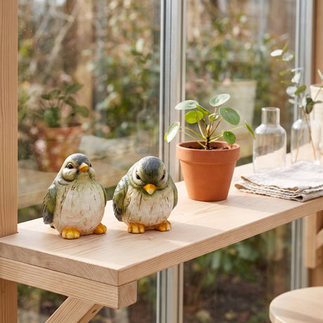 Green birds 12 cm tall