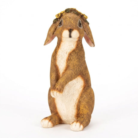 Hare with flower wreath 20 cm high