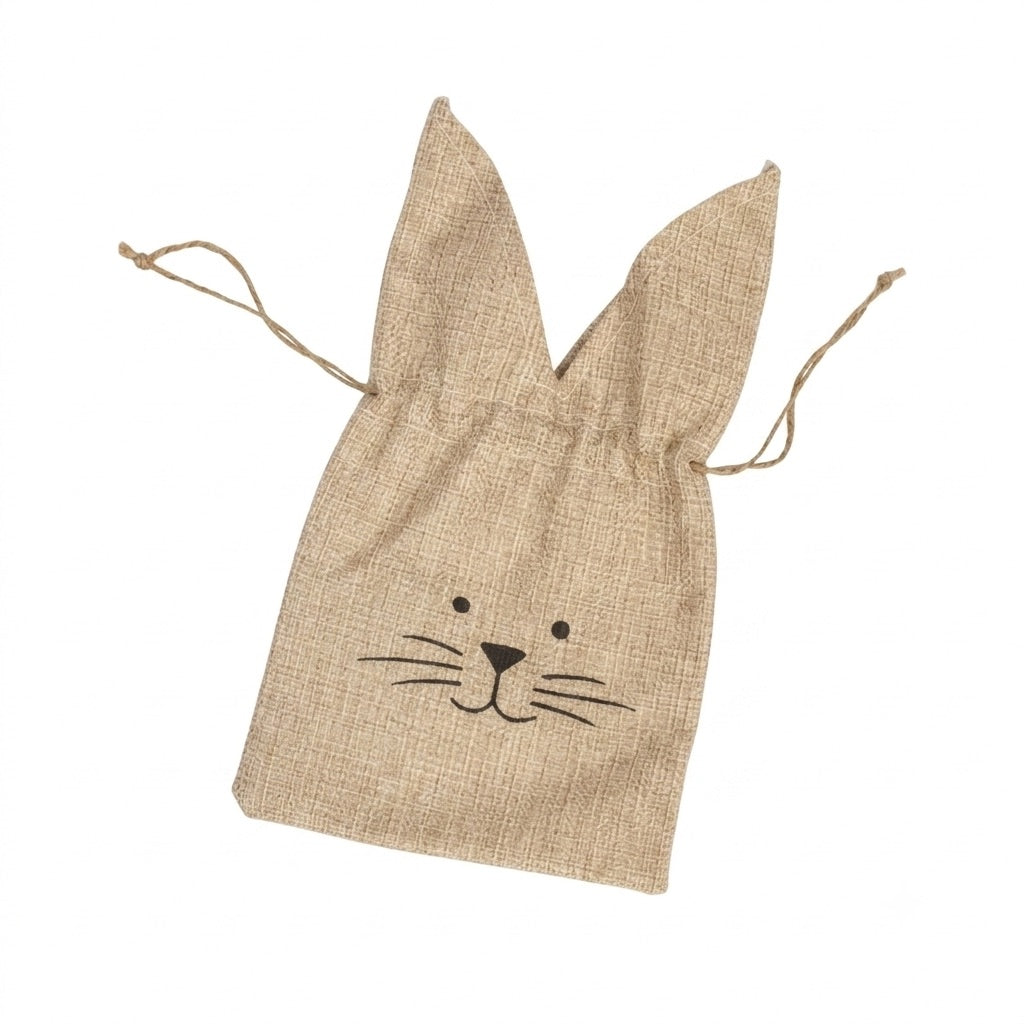 Gift bag with hare face 27 cm high