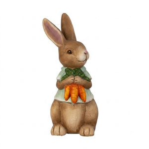 Easter bunny with flowers or carrots