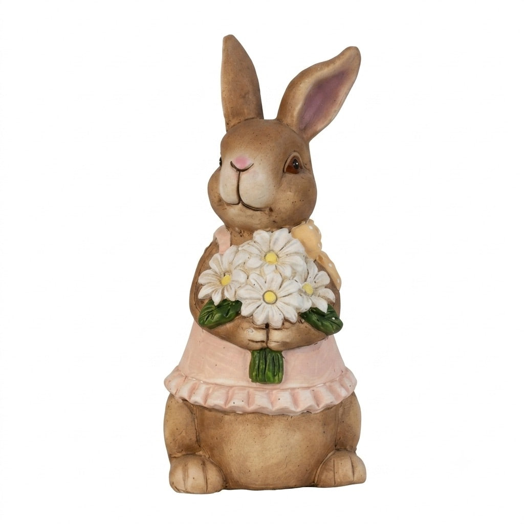 Easter bunny with flowers or carrots