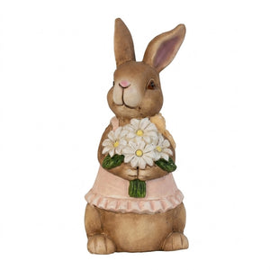 Easter bunny with flowers or carrots