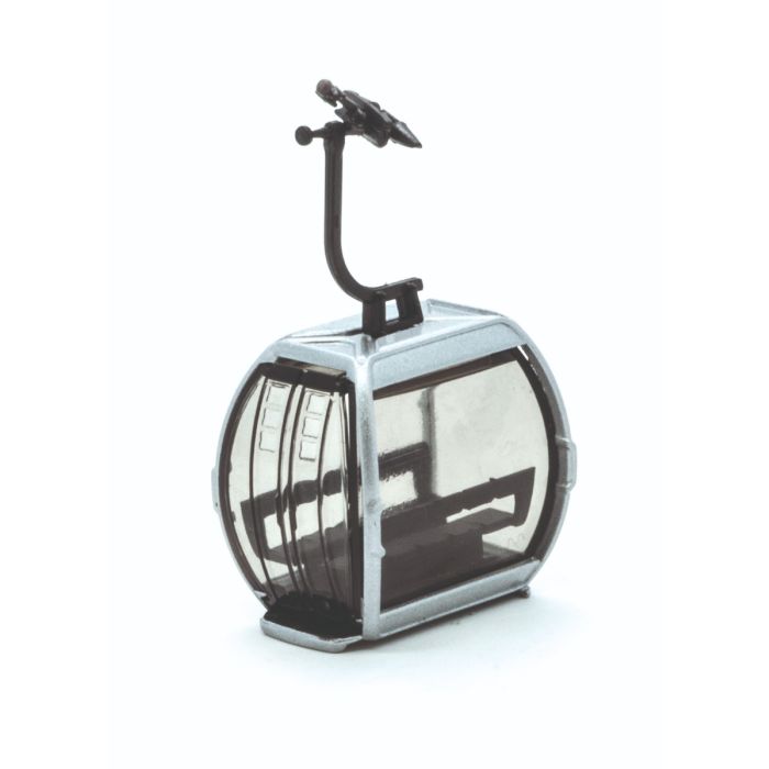 Jägerndorfer Omega V10 H0 skiliftkabine sølvfarvet