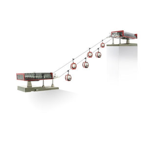 Ski lift H0 - Rød og sort i 1:87