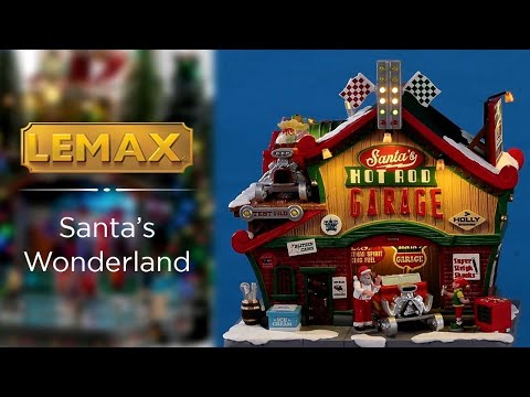 Santa's hot rod garage