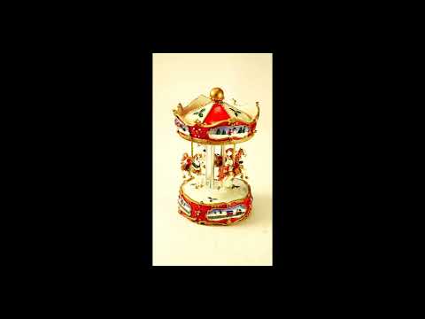 Julekarrusel med heste 25 cm høj