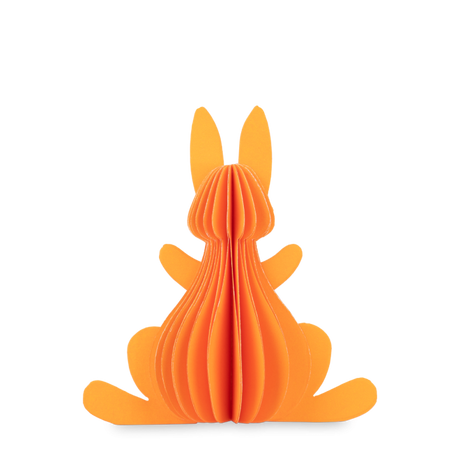 Påskehare i papir orange 7,5 cm