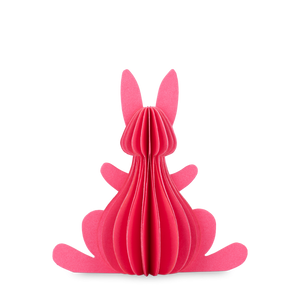Påskehare i papir pink 7,5 cm