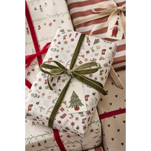 Julegavepapir med juleikoner