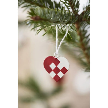 Julehjerte i metal til ophæng 