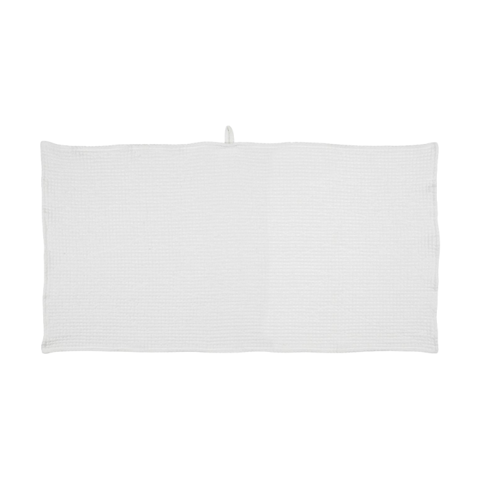 Hvidt Liseleje håndklæde 50x100 cm fra Ib Laursen foldet ud