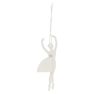 Papirklip ballerina i releveposition hvid